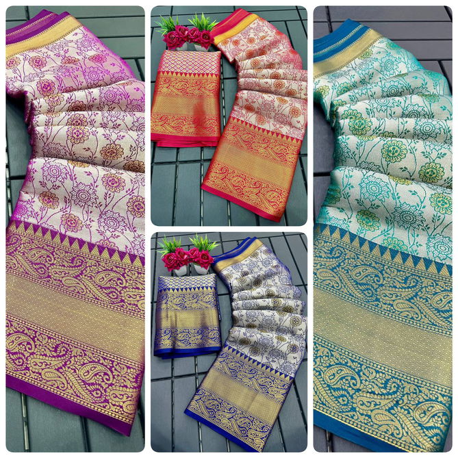 Aab Four Handloom Heavy Kanchipuram Silk Sarees Catalog